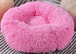 Coussin lit pour Chats ou Petits Chiens, Panier, Canapé Lit rond en Peluche, Confortable pour Animaux de Compagnie pour Dormir au chaud en Hiver