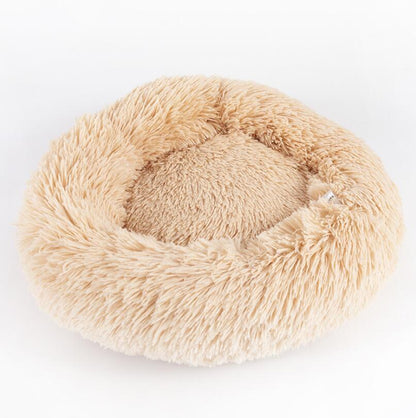 Coussin lit pour Chats ou Petits Chiens, Panier, Canapé Lit rond en Peluche, Confortable pour Animaux de Compagnie pour Dormir au chaud en Hiver